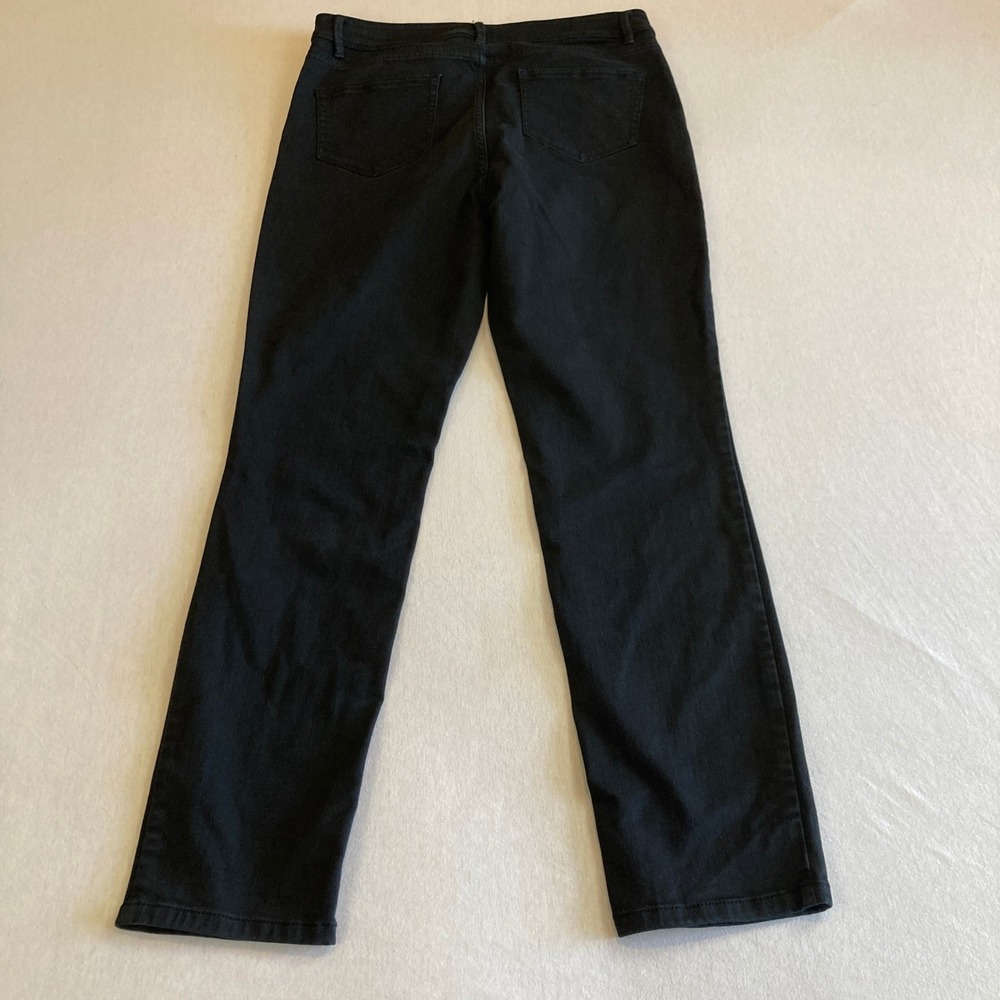 J.Jill Jeans Womens 12 (31x29) Black High-Rise Straight Leg Stretch WPT145141 - Picture 12 of 14